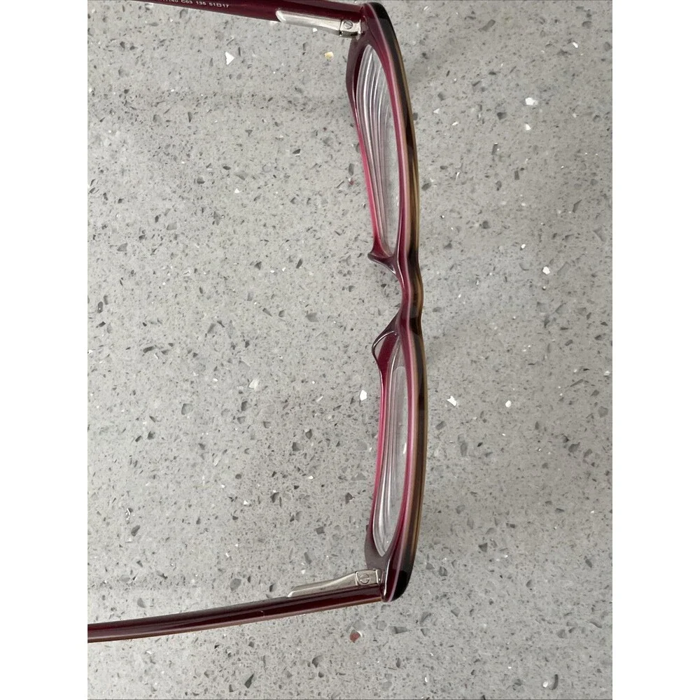 THEORY Eyeglasses Frames ONLY TH1140 C03 135 51 17 Brown Rectangular pink